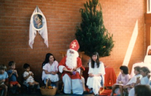 Dick as St. Nicolas 5th Dec. 1984, Cherry Tree Kindergarten